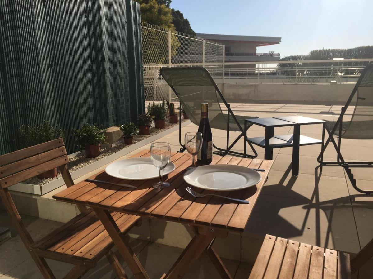 Bord De Mer, Studio Avec Terrasse วิลล์เนิฟ-ลูเบ ภายนอก รูปภาพ